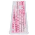 104PCS Key Caps Pink White Dyeing Process Matte Appearance PBT Keycaps