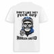 thumbnail image 1 of edgy attitude T-shirt “Don't Like Me? off Problem Solved” Skull Graphic Printed Pattern T-shirt, 1 of 7