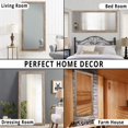 thumbnail image 6 of Farmhouse Mirror, Rustic Mirror, 65"LX32"W Full length Mirror, Faux Wood Mirror, Large Mirror, Floor Mirror for Home, Standing Mirror for Bedroom, Mirrors Wall Mirror by Naomi Home - Natural, 6 of 7
