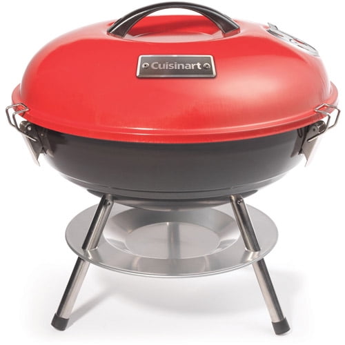 Cuisinart 14" Portable Charcoal Grill, Red Black by Cuisinart