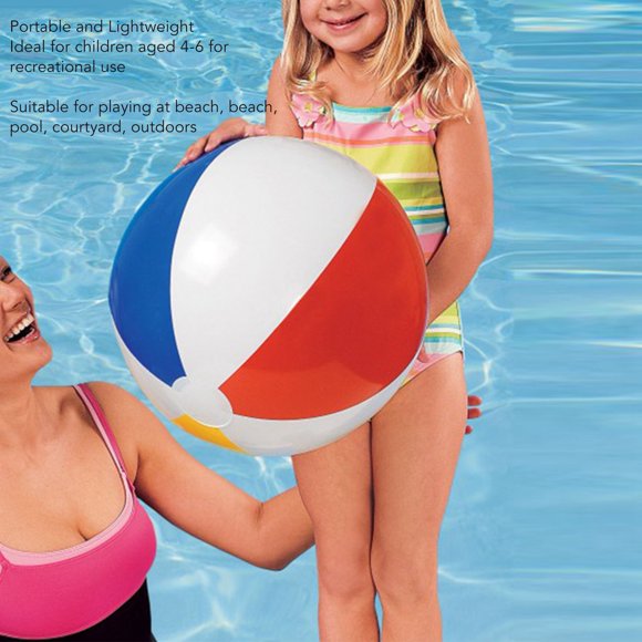 Pelota de playa inflable de cuatro colores para piscina, deportes acuáticos para niños y adultos, 51cm