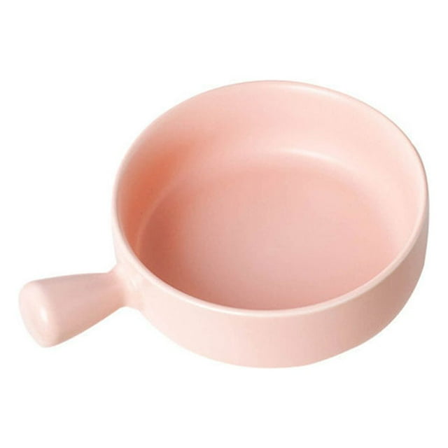 keepw Ceramic Salad Bowl Handled Adorable Washable Cute Replacement Kitchen Dinner Instant Noodles Fruit Bowls Tableware Pink
