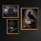 thumbnail image 3 of Póster de casa encantada de arte Dark Academia, impresiones para galería, sala de estar, decoración del hogar, pintura en lienzo de bruja gótica, Cuervo, arte de pared, 3 of 4