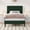 Green, variant on 4 EVER WINNER Full Platform Bed with Horizontal Stitched Pink Velvet Headboard, Upholstered Base, Stable Slat Support, Easy Assembly
