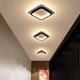 thumbnail image 2 of Lámparas LED Moda Nórdica Cuadrada Pequeña Luz de Techo Negra para Pasillo Cocina Sala de Estar Lámpara de Techo 20W 24CM (Luz Cálida) Sincero Electrónica, 2 of 5