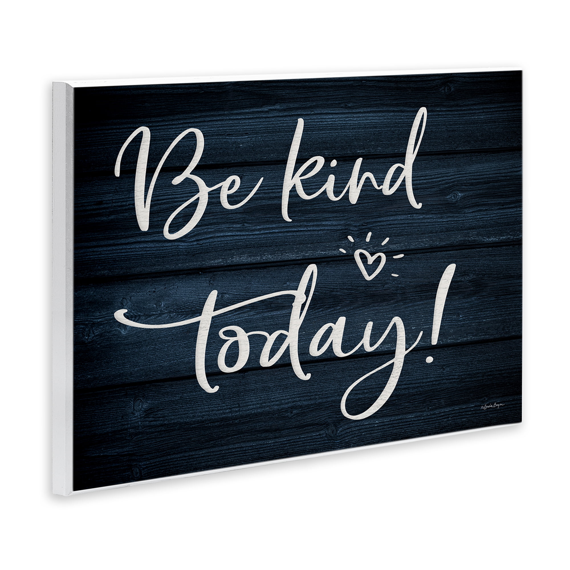 Stupell Industries Be Kind Today Text & Numbers Painting Unframed Art Print Wall Art, 19 x 13