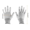thumbnail image 2 of Uxcell 6Pairs ESD Anti Static Gloves 21cm Overlock Edge High Resistance Carbon Fiber Computer Gloves(Large), Grey, 2 of 5