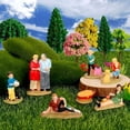 thumbnail image 7 of 7 Pcs Miniature People Figurines Family Picnic Figurines Set Miniature People for Home Tabletop Decoration Garden Accessories, 7 of 7