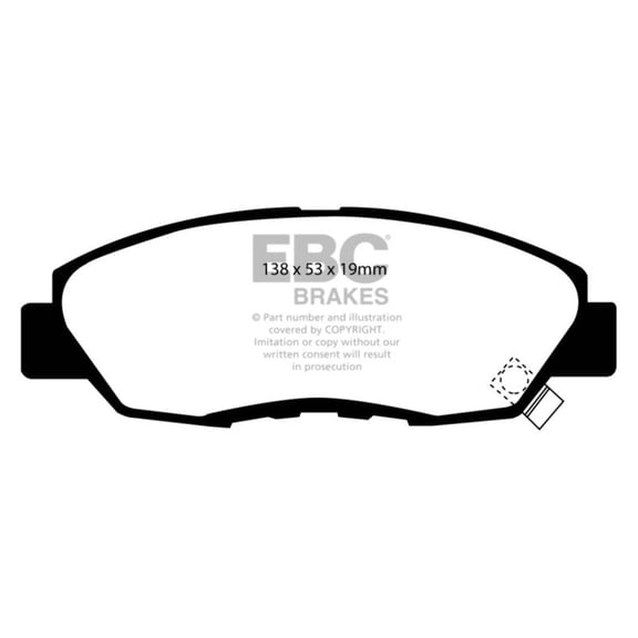 EBC 97 Acura CL 2.2 Redstuff Front Brake Pads Fits select: 1996-2015 HONDA CIVIC, 1990-2002 HONDA ACCORD