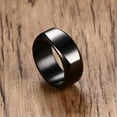 thumbnail image 6 of 8MM Stainless Steel Men's Band Black/Silver Plating Wedding Ring Gifts Size 7-13, 6 of 9