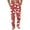 Hot Pink, variant on Men's Drawstring Pocket Cuffed Print Pants, Valentine's Day Casual Home Sleep Pants for Gift, Holiday and Cozy Wear,Black,L