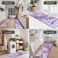 thumbnail image 5 of Purple Butterfly Flower Pattern Kitchen Rugs Sets Of 3,Kitchen Runner Rugs Non Skid Washable,Decorative Kitchen Floor Mats for Kitchen,Sink,Laundry,17"x30"+ 17"x47" + 17"x59", 5 of 6