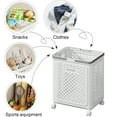 thumbnail image 4 of COSTYLE Collapsible Laundry Basket with Wheels and Handle, Plastic Foldable Laundry Hamper, Versatile Portable Storage Basket, Durable and Practical for Laundry and Bathroom, 4 of 7