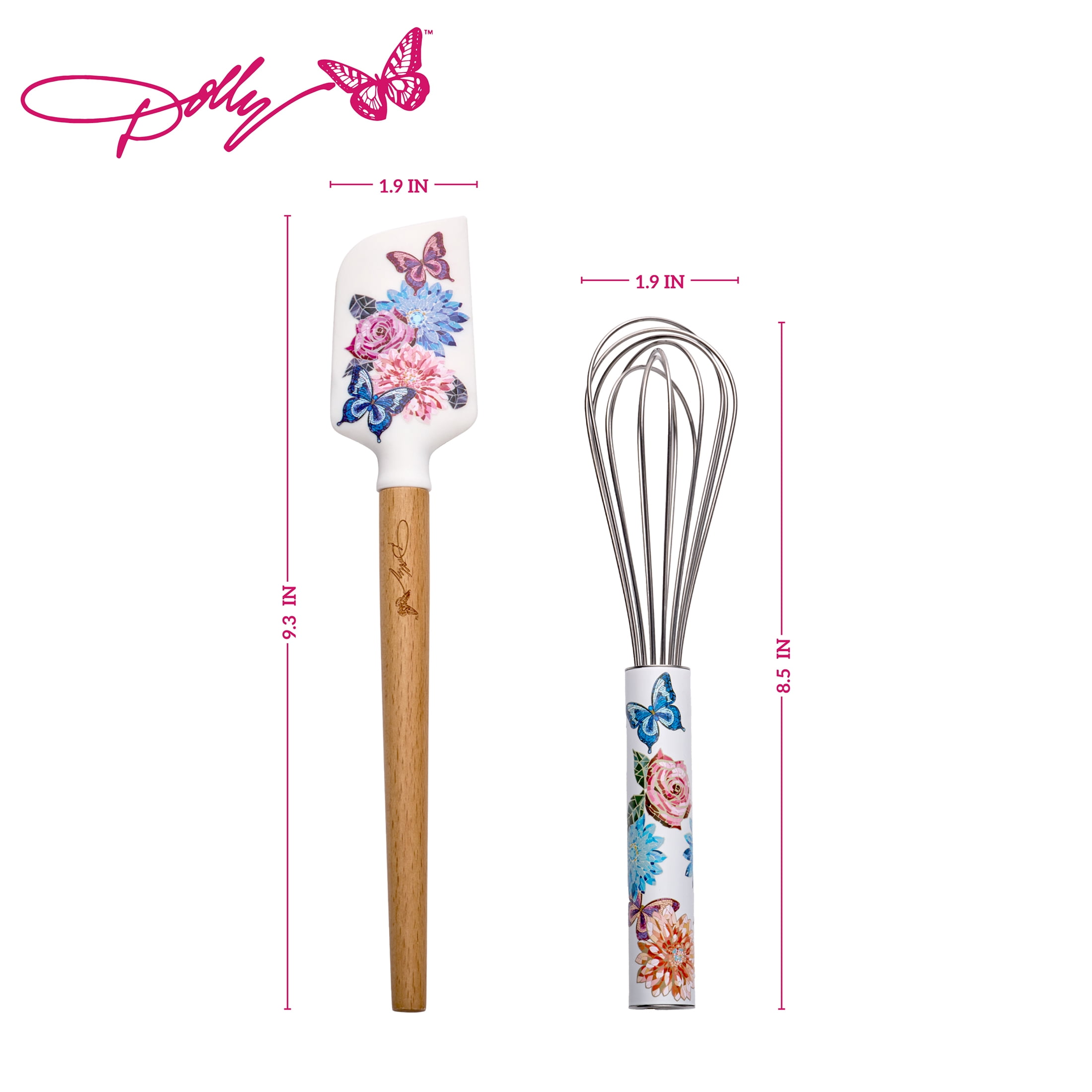 Dolly Parton Spatula and Whisk Set, Rose