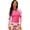 Pink, variant on Women's Conservative One-Piece Swimsuit – Long Sleeve Sun Protection UPF 50 Gradient Swimsuit, Surfing Swimsuit