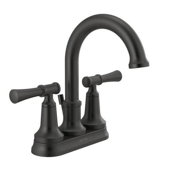 Chamberlain 4 In. Centerset 2-Handle Bathroom Faucet In Matte Black