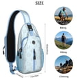 thumbnail image 2 of Retro Horse Crossbody Backpack with Rural Wild Horse and Pony Print, Floral Pattern Sling Bag, Lightweight Anti-theft Travel Daypack for Horse Lovers, Farm Style, Commuting, Short Trips, Gym, 2 of 6