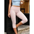 thumbnail image 6 of LMLYSoH Women's Slim Fit Capri Pants Dot Print Leggings Elastic Waistband Cropped Trousers for Party, Daily Wear, 6 of 9