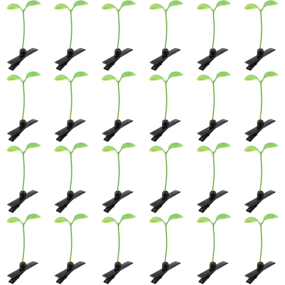 60pcs Sprouts Clips Funny Barrettes Dress Up Hair Clips Trendy Bean Sprouts Hair Clips