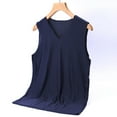 thumbnail image 4 of RYDCOT Men's Ice Silk Tank Tops Sleeveless Pure Ice Silk Undershirt Super Absorbent and Breathable Elastic Quick Drying Classic Shirts Navy, 4 of 5