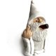 thumbnail image 3 of Garden Gnome Statue, Polyresin Garden Gnome Sculpture, Smoking Goblin Statue, 3 of 5