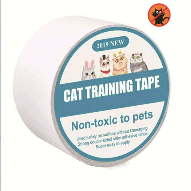 10m Waterproof Anti-Scratch Cat Training Tape Sofa Protector Anti-Grab Stick Tapes Strong Rubberized Pet Anti-claw Adhesive(L:6.35cm/10m)