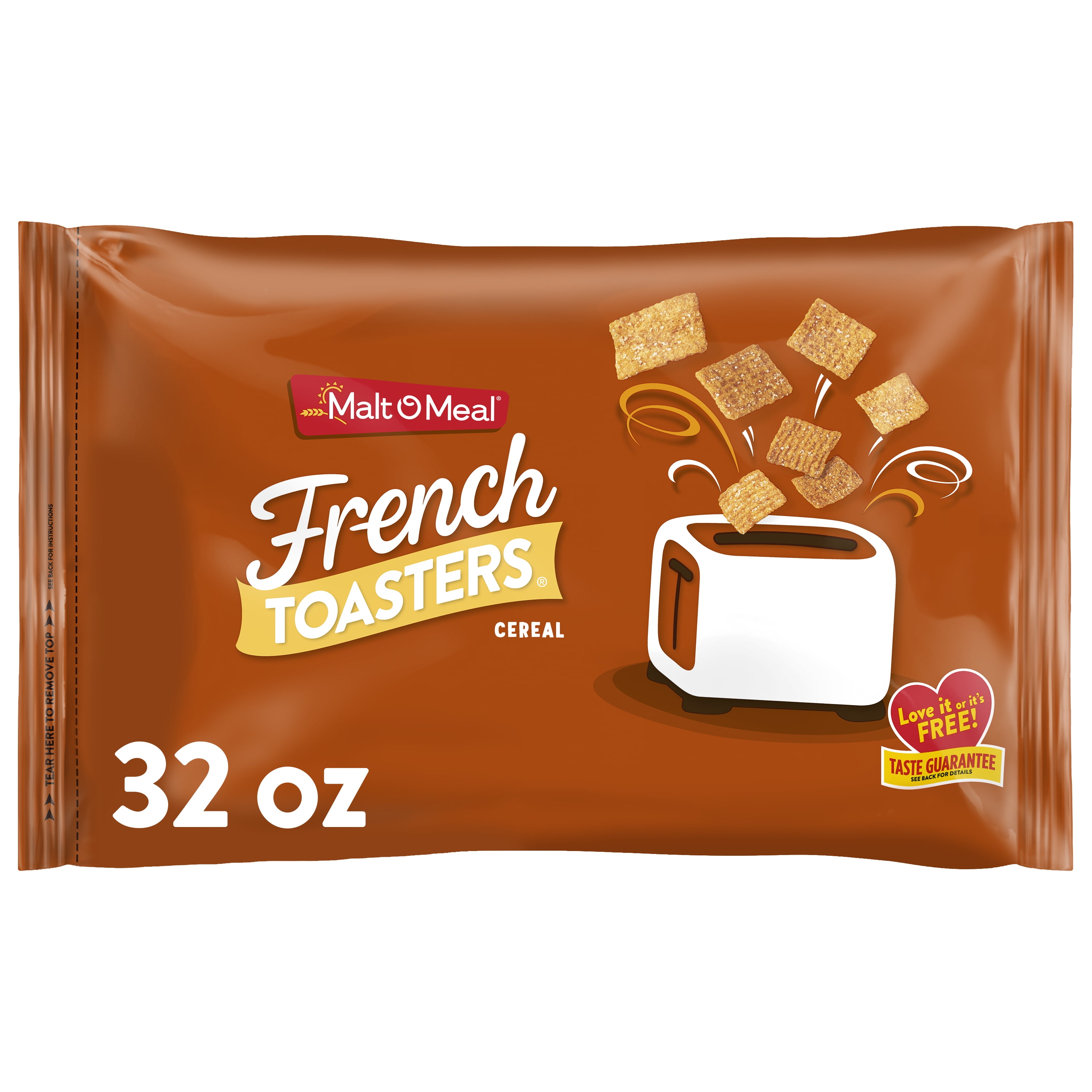 MaltOMeal French Toasters Breakfast Cereal, 32 OZ Resealable Cereal Bag