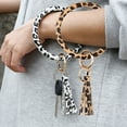 thumbnail image 3 of LEORX Key Chain Bracelet Women 1Pack Coffee Color PU Leather Alloy Key Organizer with Tassel Style for Daily Use, 3 of 8