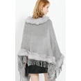 thumbnail image 4 of PIKADINGNIS Women Shawl Wrap Tassel Poncho Warm Soft Winter Fleece Sweaters Cardigan Cape, 4 of 6