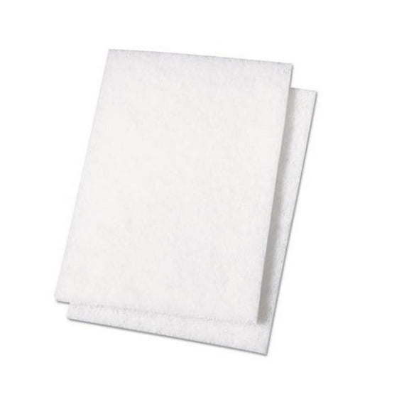 Light Duty Scour Pad White, 6 x 9, 20/Carton