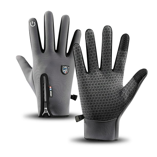 Guantes resistentes a la intemperie para exteriores de invierno, guantes cálidos para montar con pantalla táctil, calentador de manos para bicicleta de montaña Unisex, accesorios deportivos L gris sidaley OD002177-05