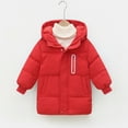 thumbnail image 2 of KAUOD Girls Thick Hooded Down Jackets Kids Knee Length Lightweight Winter Outwear Zip up Padded Quilted Puffer Coats, 2 of 8