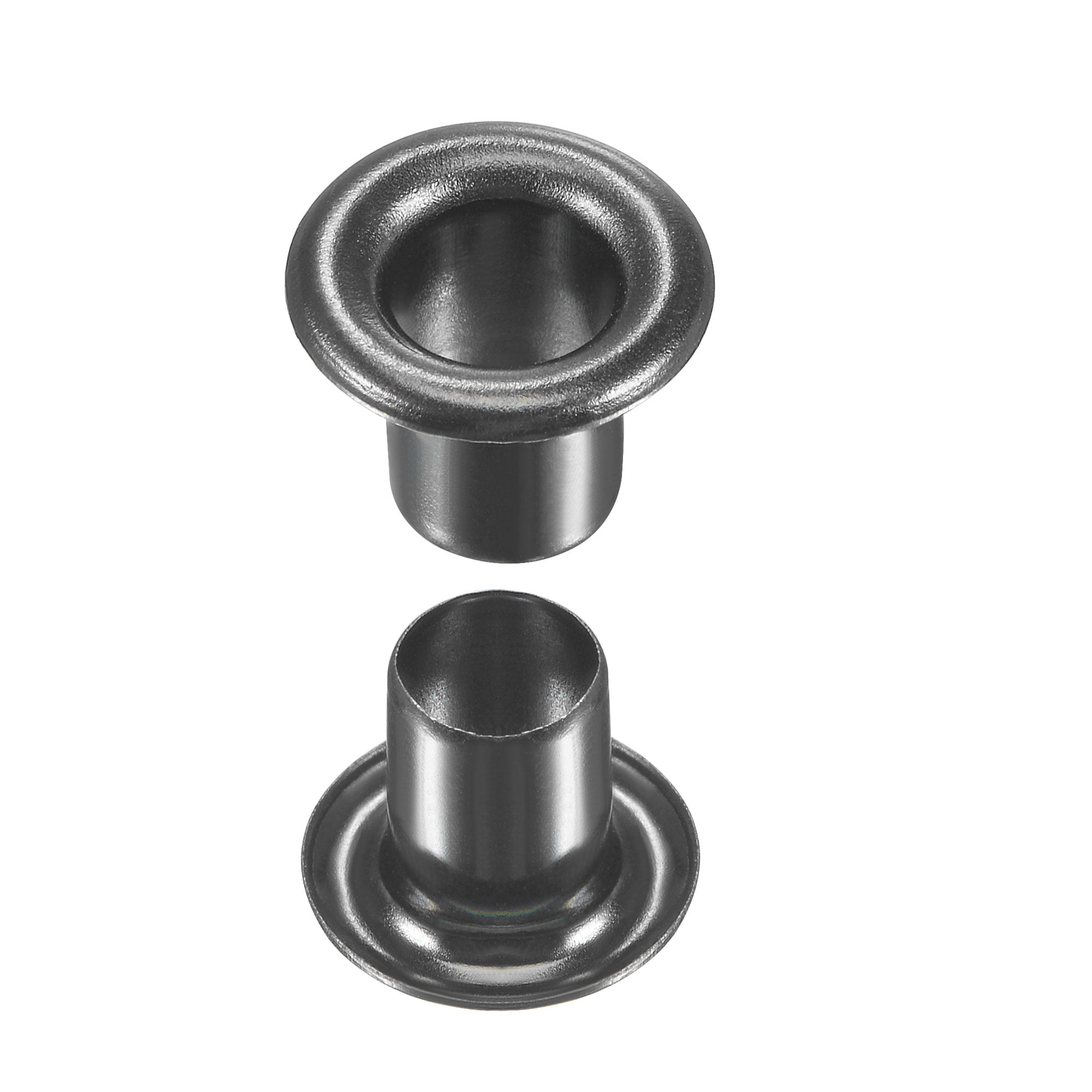 Unique Bargains Grommets Eyelets with Washers Kit, Copper Grommet Chrome Plated Black