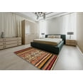 thumbnail image 4 of Ahgly Company Indoor Round Abstract Saffron Red Abstract Area Rugs, 3' Round, 4 of 6