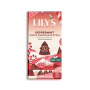 Lily's - No Sugar Added Peppermint White Chocolate Bar, Christmas Candy, 2.8 oz, 1 Piece