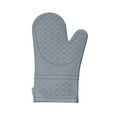 thumbnail image 2 of Non-Slip Silicone Oven Gloves-Heat Up to 250°C Microwave & Baking Safe Blue Gray 11.8" x 7.4" Kitchen Protective Mitts, 2 of 6