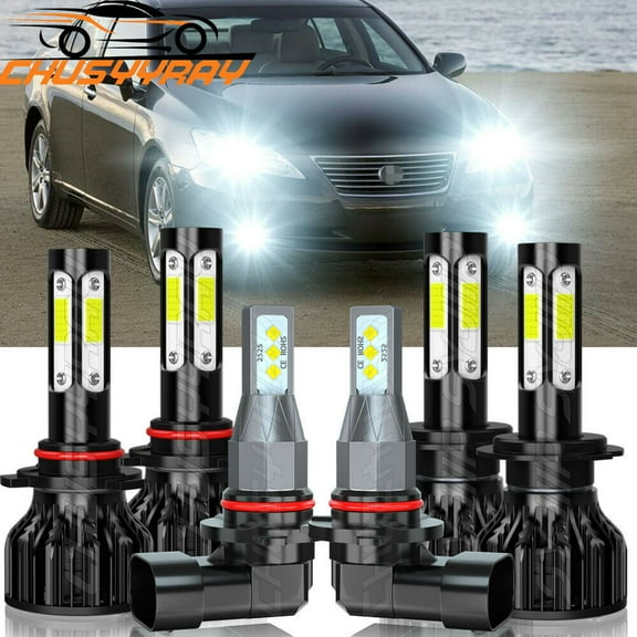 For Lexus Es350 2007 2008 2009 Combo LED Headlight Bulbs High/Low Fog Light Kit
