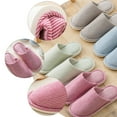 thumbnail image 3 of ADDHAT 1Par Zapatillas Con A Rayas Rojas Para Uso En Casa Con Suela Duradera Antideslizante, 3 of 6