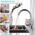 thumbnail image 2 of Kitchen Sink Mixer Tap,2 Hole Kitchen Mixer Tap,Dual Lever Bridge Kitchen Sink Mixer Tap, 2 of 5