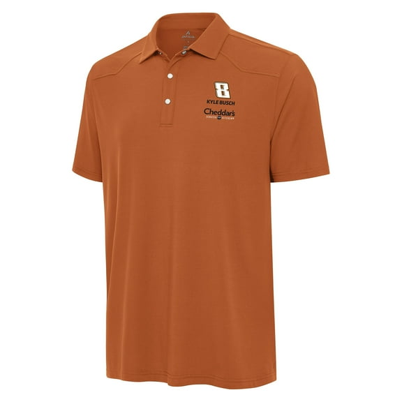 Men's Antigua Burnt Orange Kyle Busch Western Polo