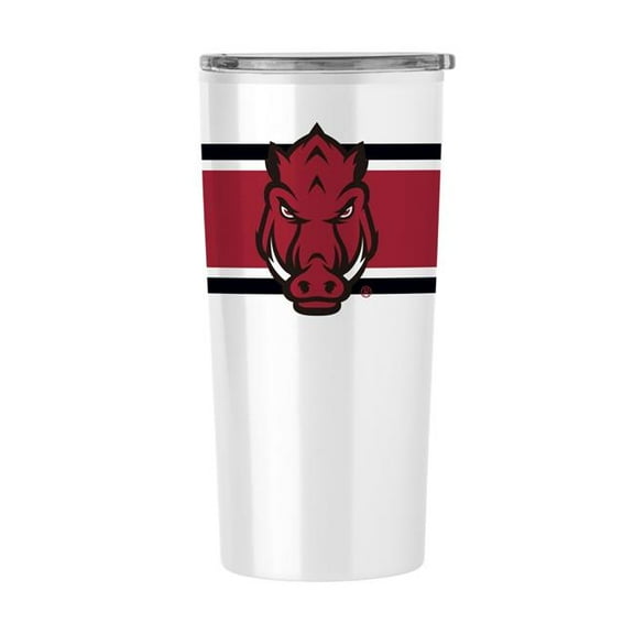 Logo Brands 108-SP20T-WHT-16 Arkansas 20 oz Stripe Flex Tumbler