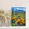 thumbnail image 2 of Desert Cactus and Blooming Flowers Canvas Print/Wall Art， Perfect for Living Room， Bedroom， Office， Hallway， and Kitchen Decoration., 2 of 8