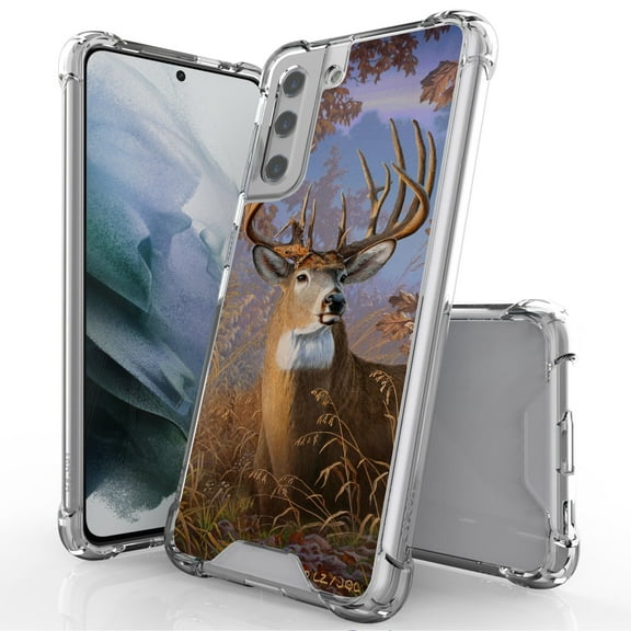 ANJ  Hybrid Slim Hard Back Cover Case Flexible Bumper for Samsung Galaxy S21 - Wild Buck