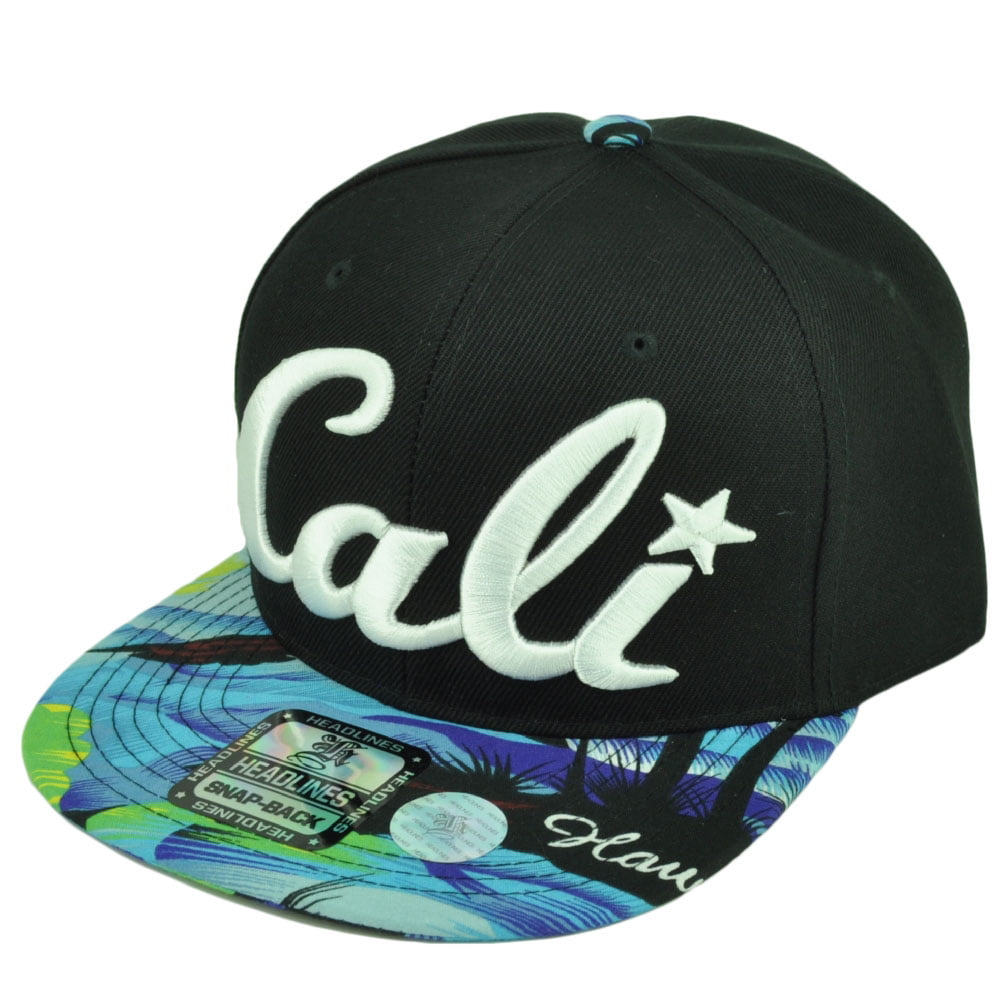 Hawaii Floral Baseball Cap California Republic Snapback Hat Cali Adjustable Men