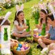 thumbnail image 1 of Simulated Moss Easter Bunny Bow Floral Foam Arranger for Vase Centerpieces 1-Pack, 1 of 6