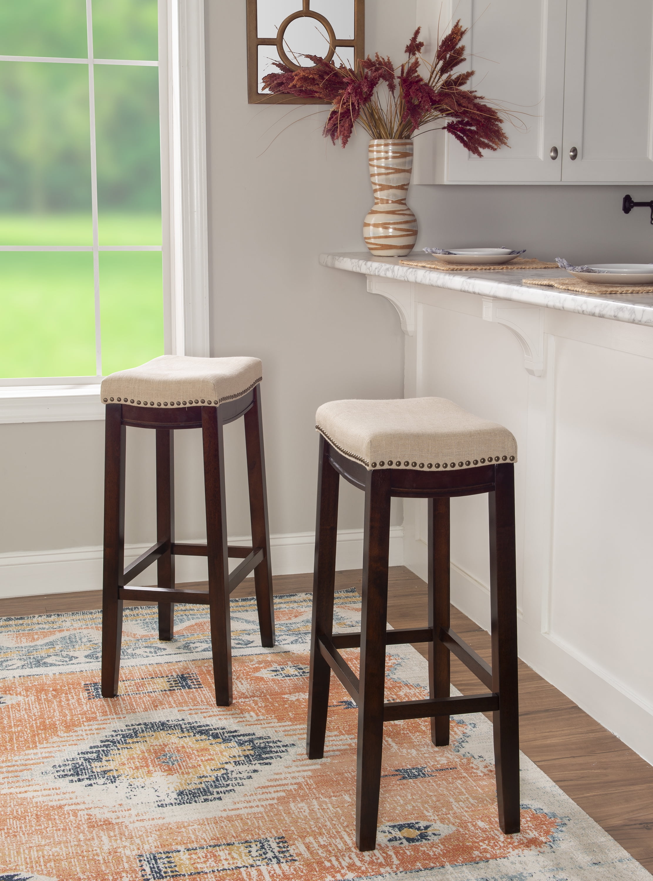 Linon hampton fabric top stool sale