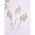 thumbnail image 1 of Accesorios para el cabello de la novia Horquillas para el cabello Clip Hoja de oro vintage Tocado de dama de honor Paquete de boda personalizado LingWen 8390615942461, 1 of 1