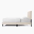thumbnail image 4 of Queen Size Bed Frame, Upholstered Platform Bed Frame with with Tufted Headboard, Cream White, 4 of 8