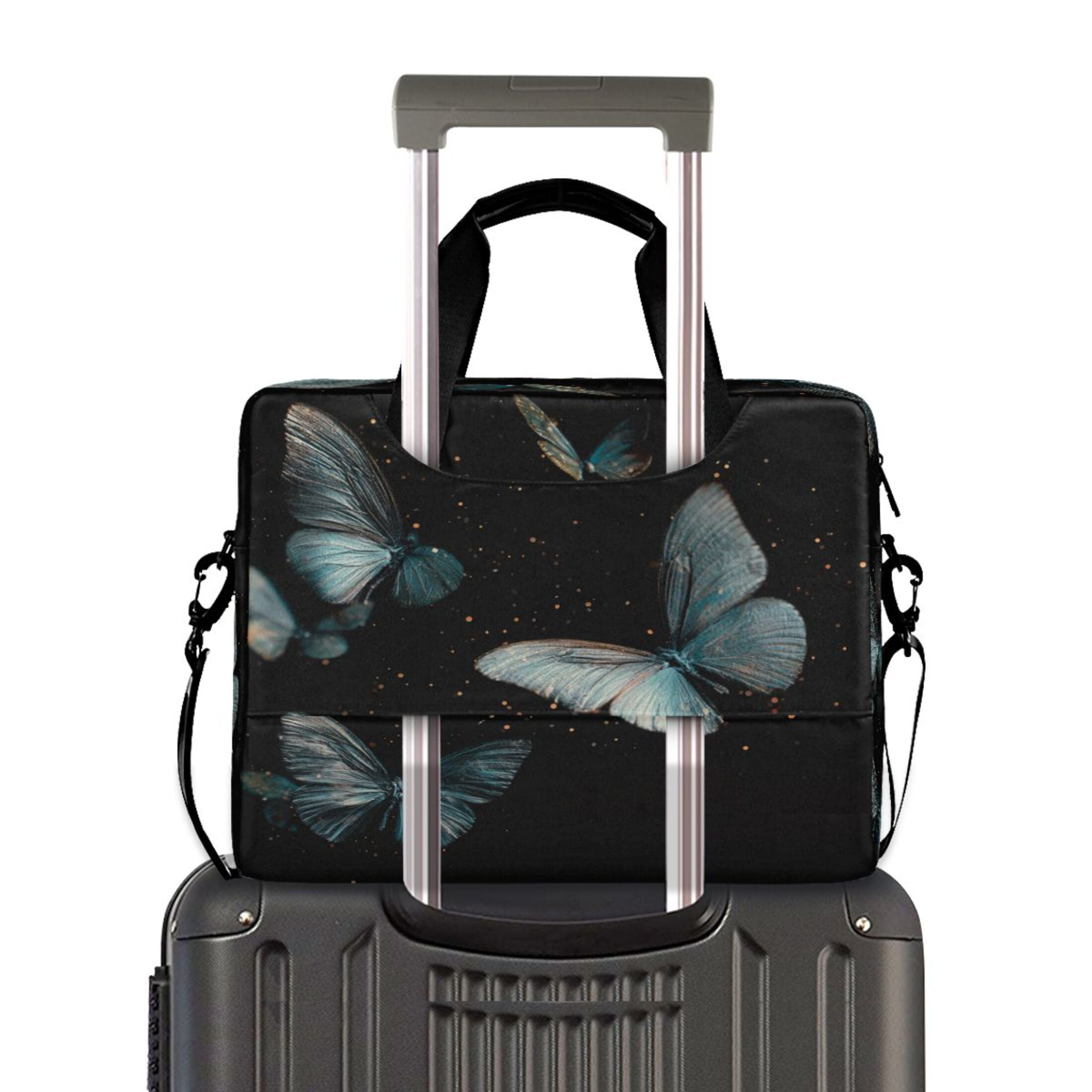Laptop Bag Laptop Briefcase 15.7 x 3 x 11.8 Inches Laptop Bag Briefcases Laptop Storage Travel Laptop Bag Work Laptop Bag Blue Butterfly