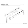 thumbnail image 6 of Kingston Brass KS8048BX Metropolitan Two-Handle Wall Mount Roman Tub Faucet, Brushed Nickel, 6 of 7